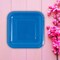 24 Count Royal Blue Square Paper Dessert Plates for Birthday Wedding Baby Shower Party Events Easy Cleanup 7 Inch
